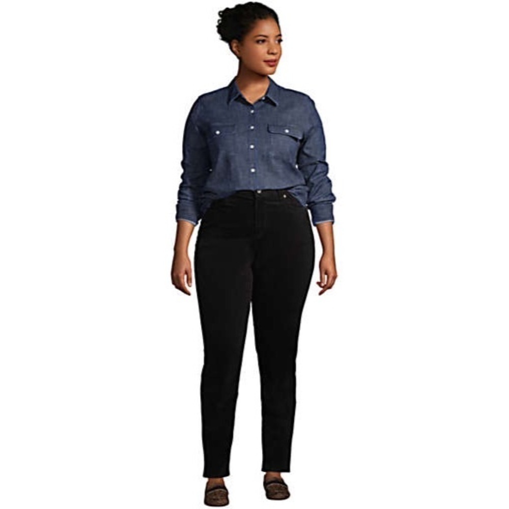 Lands’ End Mid Rise Straight Leg Corduroy Pants 14